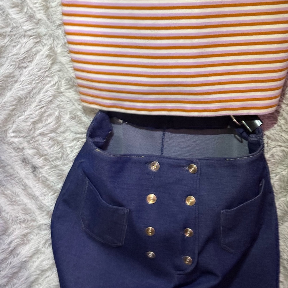 Vintage Striped Top and unique vintage jeans